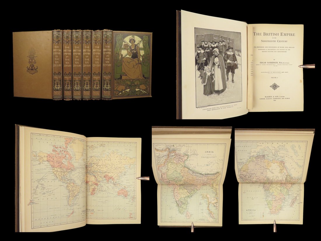 1897 History of British Empire England Scotland Canada James II MAPS India 6v (1 of 10)
