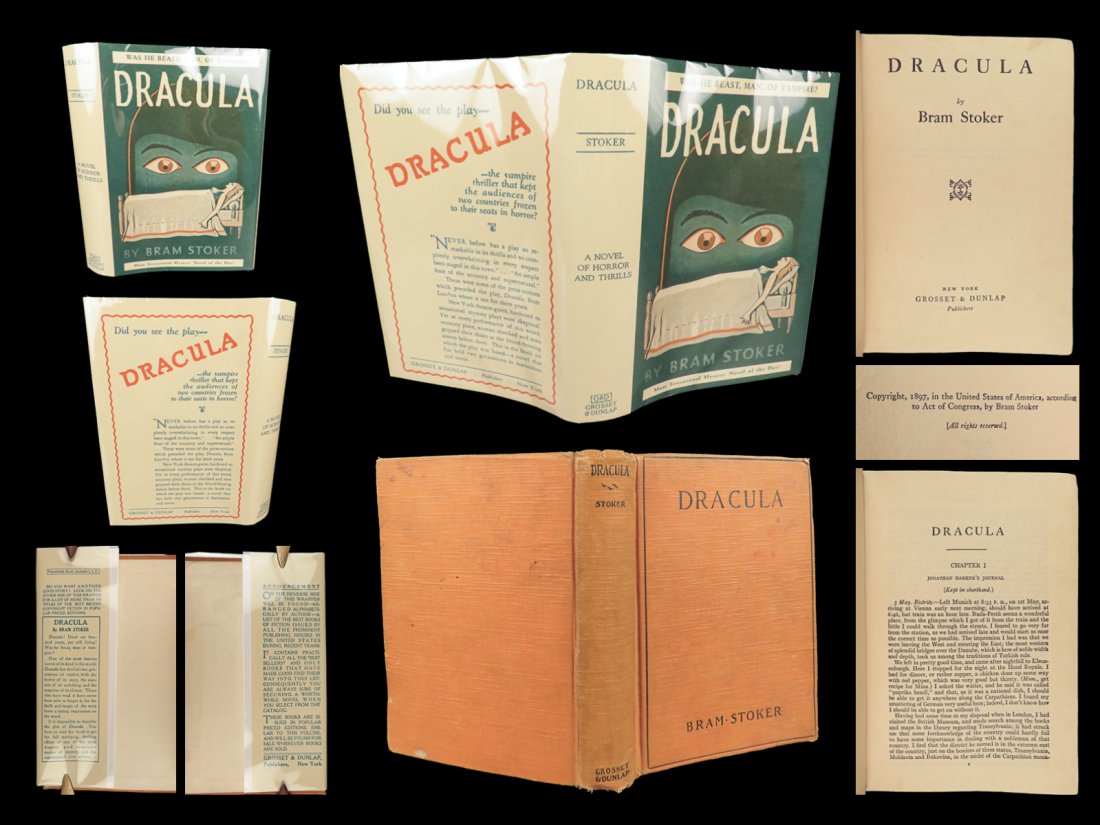 c1897 DRACULA Bram Stoker Horror Gothic Occult Transylvania Vampires RARE (1 of 10)