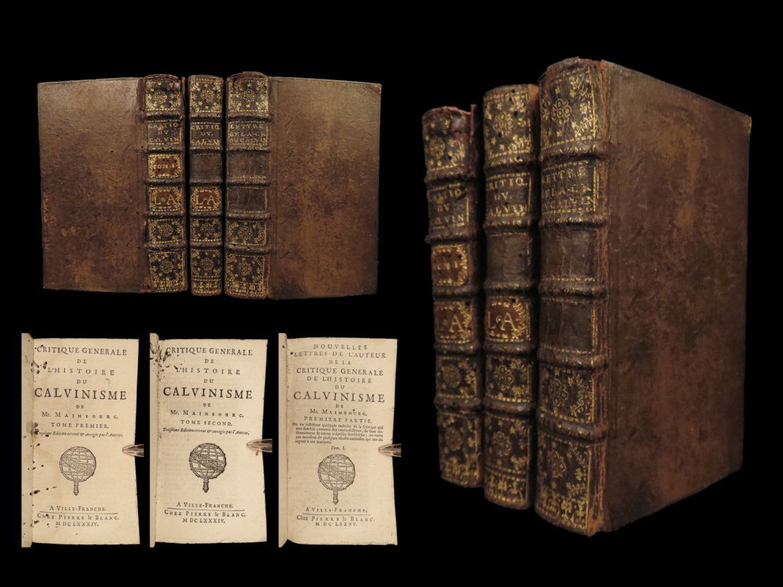 1682 History of Calvinism Maimbourg Calvin Huguenot Reformation Luther Bayle 3v (1 of 10)