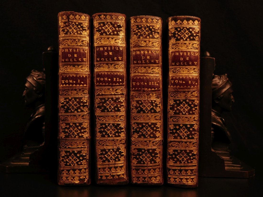 1745 EXQUISITE Physics Experiments Nollet French Science Clocks Illustrated 4v (1 of 16)
