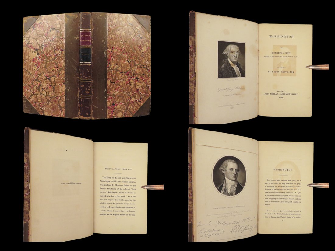 1840 RARE George Washington 1st ed United States Revolution War Guizot Revolutionary (1 of 10)
