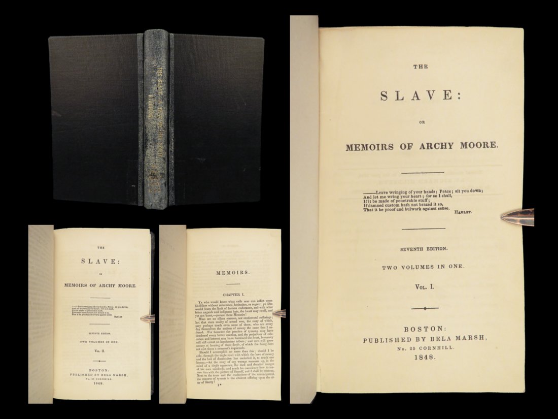 1848 THE SLAVE Memoirs Archy Moore Southern Plantation Life pre CIVIL WAR: 1848 THE SLAVE Memoirs Archy Moore Southern Plantation Life pre CIVIL WAR “The Slave: or Memoirs of Archy Moore” by Richard Hildreth is a significant 19th-century work that describes the harsh