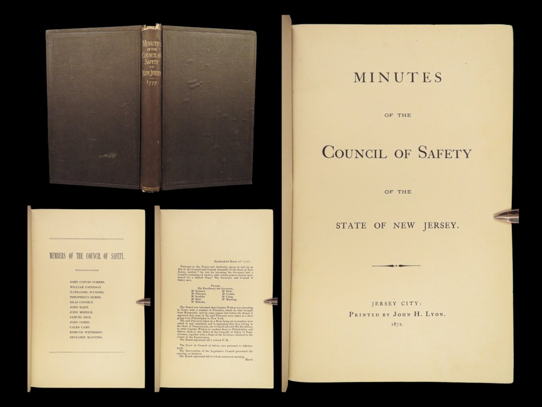 1872 Revolutionary War 1777 New Jersey Safety Council Symmes Scudder Americana (1 of 10)