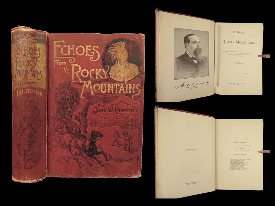 1889 Rocky Mountains Americana Lewis & Clark GOLD Sioux Indians Mormons Railroad (1 of 10)