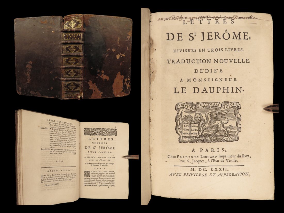 1672 BIBLE Letters of Saint Jerome Church History Epistolae Asceticism Paris: 1672 BIBLE Letters of Saint Jerome Church History Epistolae Asceticism Paris “When the stomach is full, it is easy to talk of fasting.” – Jerome, Epistle 58 Saint Jerome was a 4th-century, e