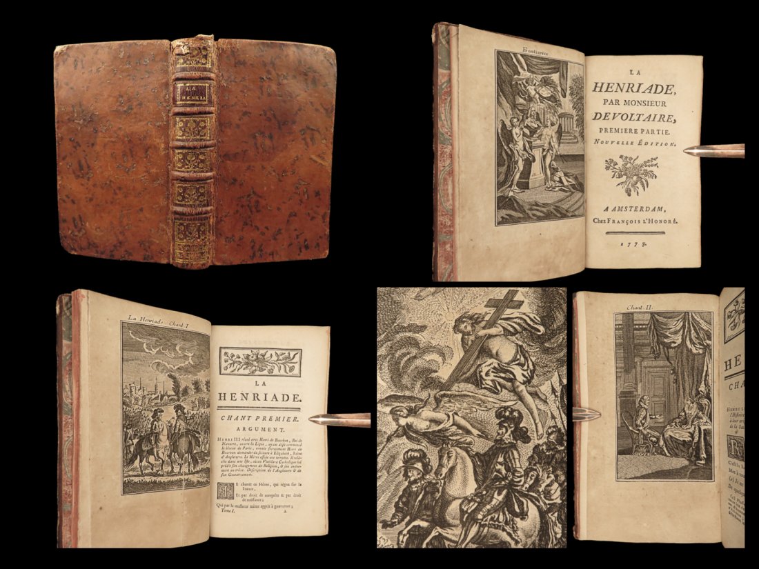 1773 La Henriade by Voltaire Henry IV French Marmontel DuFresnoy Queen England: 1773 La Henriade by Voltaire Henry IV French Marmontel DuFresnoy Queen England “Let us read and let us dance; these two amusements will never do any harm to the world.” ? Voltaire Henriade is 