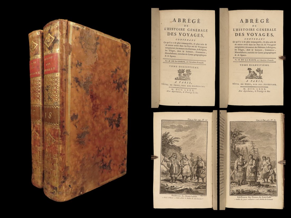 1780 Voyages in KAMCHATKA Jan Mayen Island Russia Greenland Nova Zembla Nunavut: 1780 Voyages in KAMCHATKA Jan Mayen Island Russia Greenland Nova Zembla Nunavut The best book of its kind! A rare book La Harpes General History of Voyages! This extensive work was begun by La Harpe, 