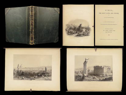 1836 Holy Land 1ed Syria & Turkey Arabic Ruins Damascus Constantinople: 1836 Holy Land 1ed Syria & Turkey Arabic Ruins Damascus Constantinople Syria, The Holy Land is a remarkable, 19th-century illustrated atlas by John Carne, William H. Bartlett, and Thomas Allom. Origin