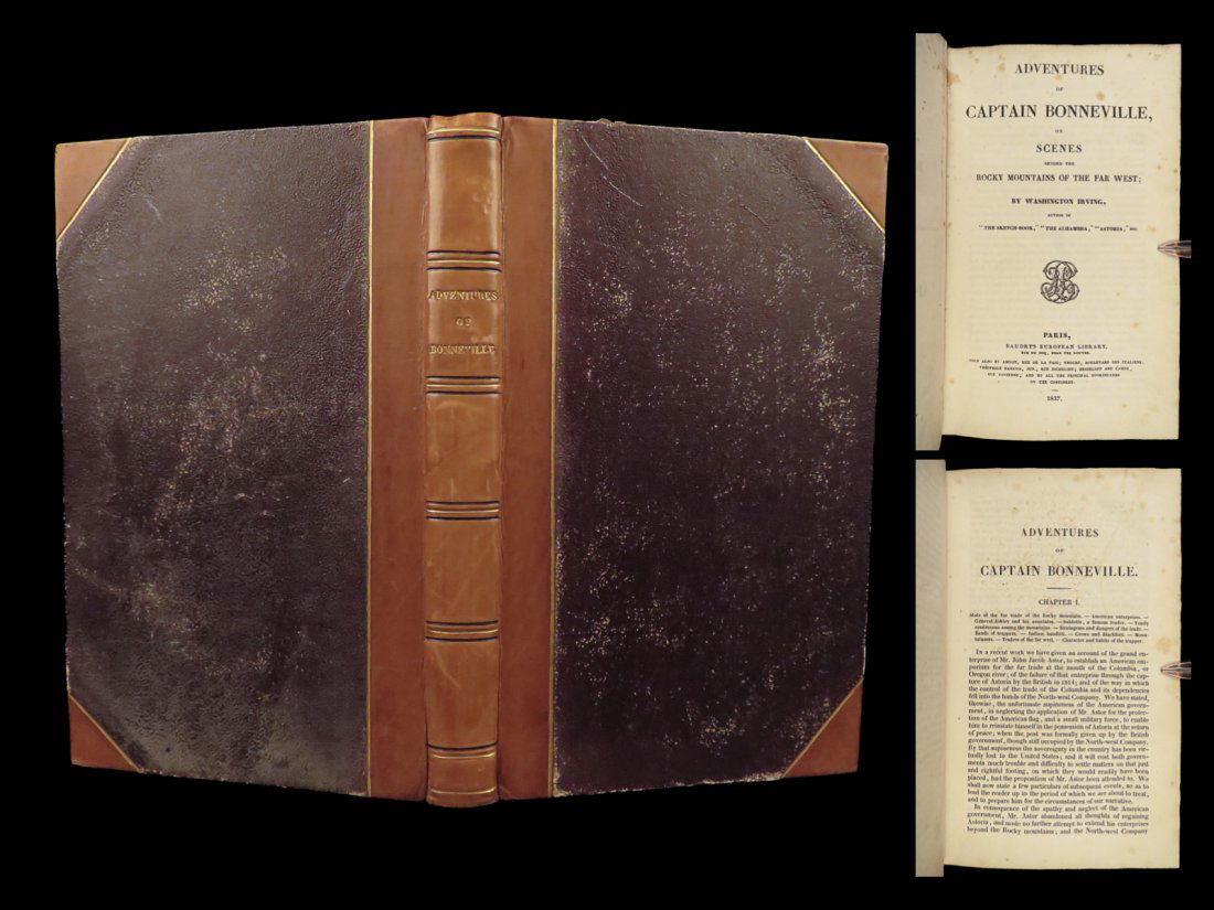 1837 Washington Irving Cap Bonneville Native American INDIANS Shoshone Nez Perce (1 of 10)