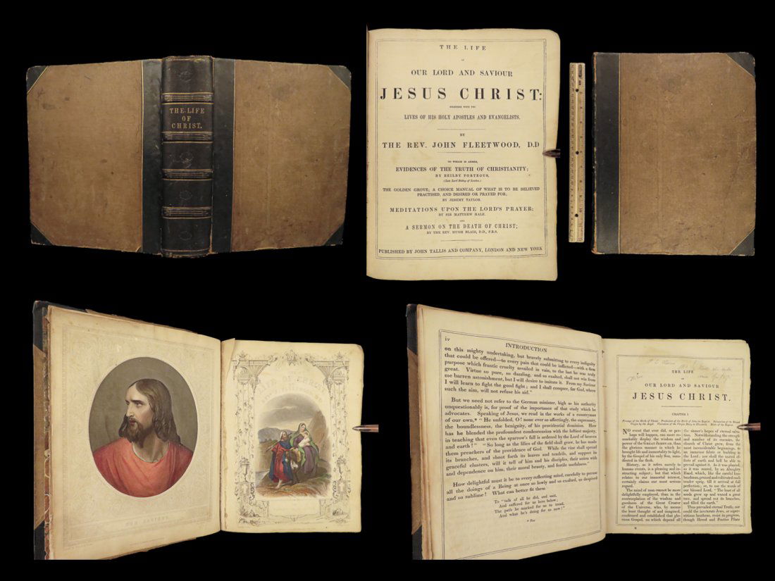 1850 Life of Jesus Christ Fleetwood Bible 52 ART Miracles Jerusalem Holy Land (1 of 10)