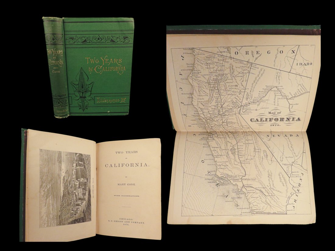 1876 CALIFORNIA 1st ed Mary Cone El Capitan Yosemite Cathedral Rocks REDWOODS (1 of 10)