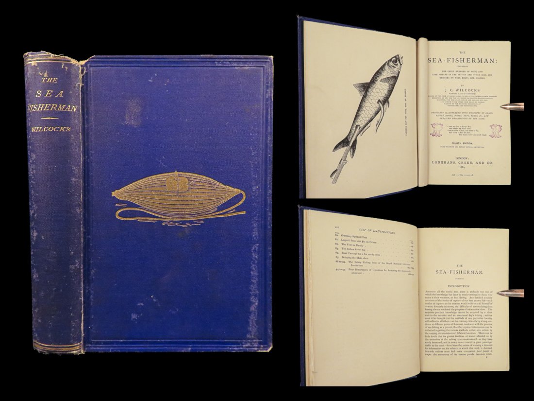 1884 FISHING Sea Fisherman Wilcocks British Angling Strategy Tackle Lures Boats: 1884 FISHING Sea Fisherman Wilcocks British Angling Strategy Tackle Lures Boats James Wilcocks “The Sea Fisherman” is a mid-19th-century treatise on all things fishing. It covers numerous topi