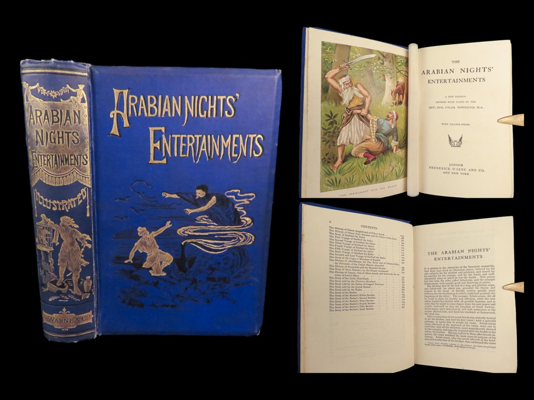 1885 Arabian Nights Fairy Tales Illustrated Ali Baba Aladdin Color Plates (1 of 10)