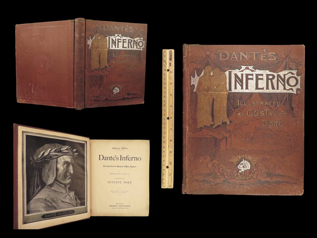 1888 DANTE Alighieri Divine Comedy English Inferno Hell Gustave DORE Illustrated (1 of 10)
