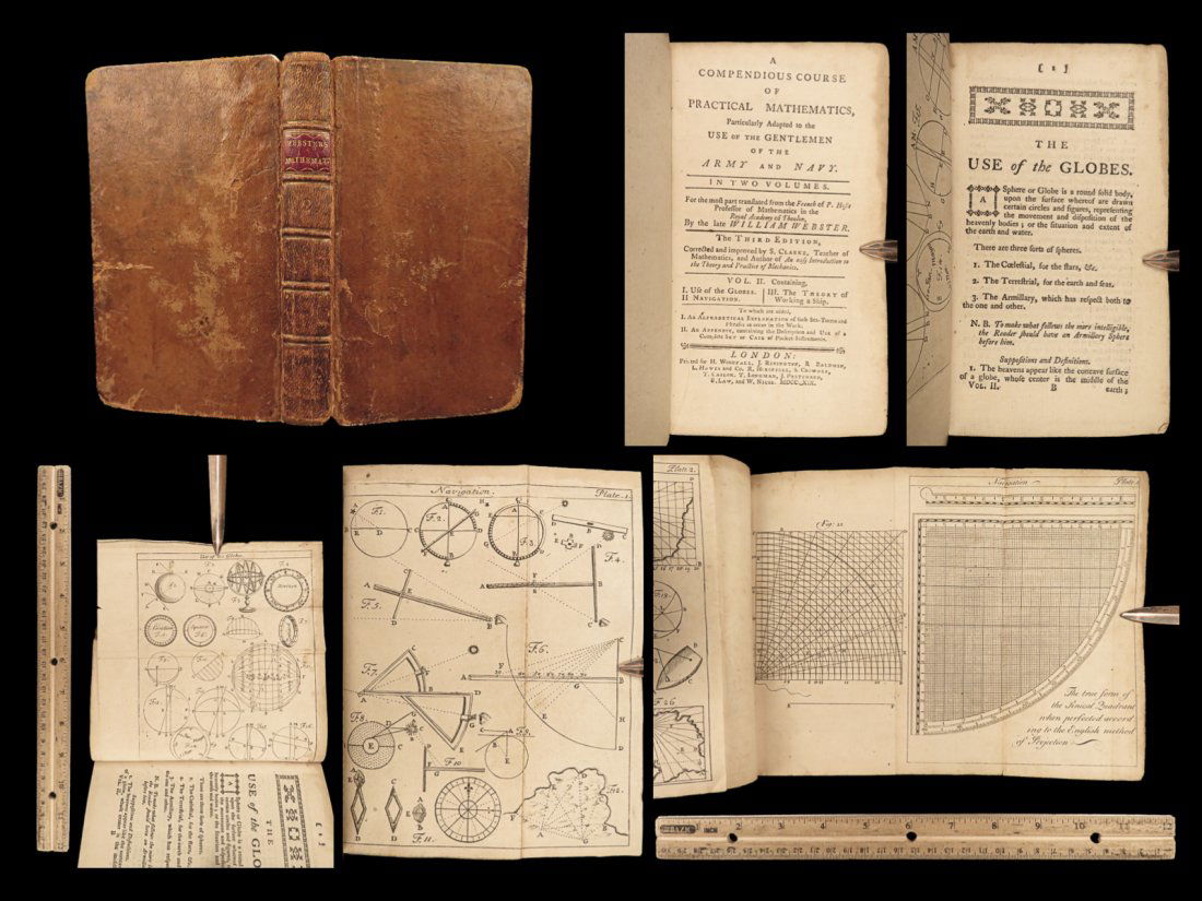 1769 NAVAL Mathematics Military Navy Tactics WAR Ships Navigation Globes Hoste (1 of 10)