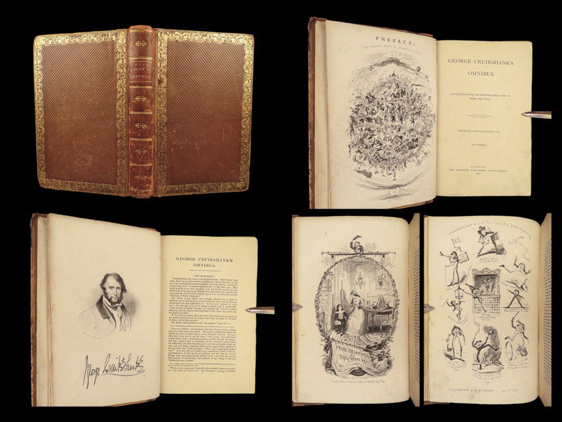 1869 Omnibus ART by George Cruikshank Comic English Essays Engravings FAMOUS (1 of 10)