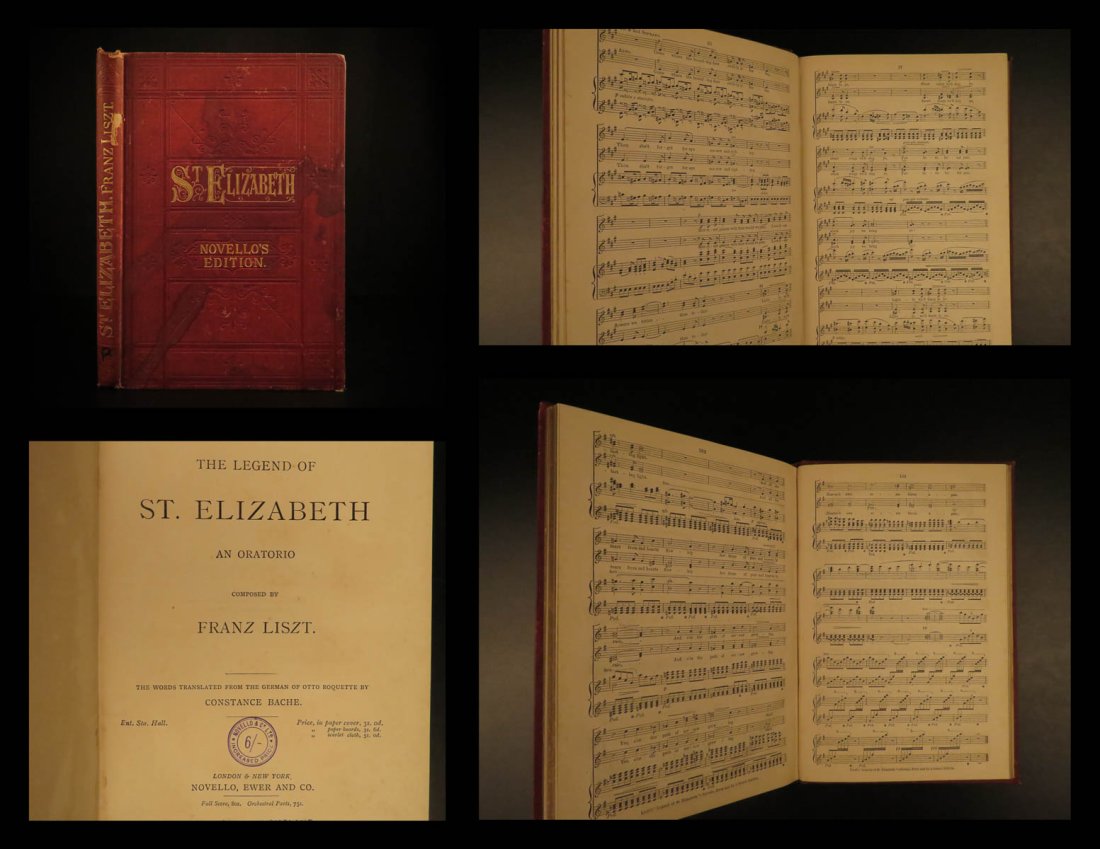 1884 MUSIC Franz Liszt Legend of St Elizabeth Oratorio Hungary Piano Choir: 1884 MUSIC Franz Liszt Legend of St Elizabeth Oratorio Hungary Piano Choir Franz Liszt is one of the most iconic and well-known classical music composers of the Romantic era. His piano virtuosity set
