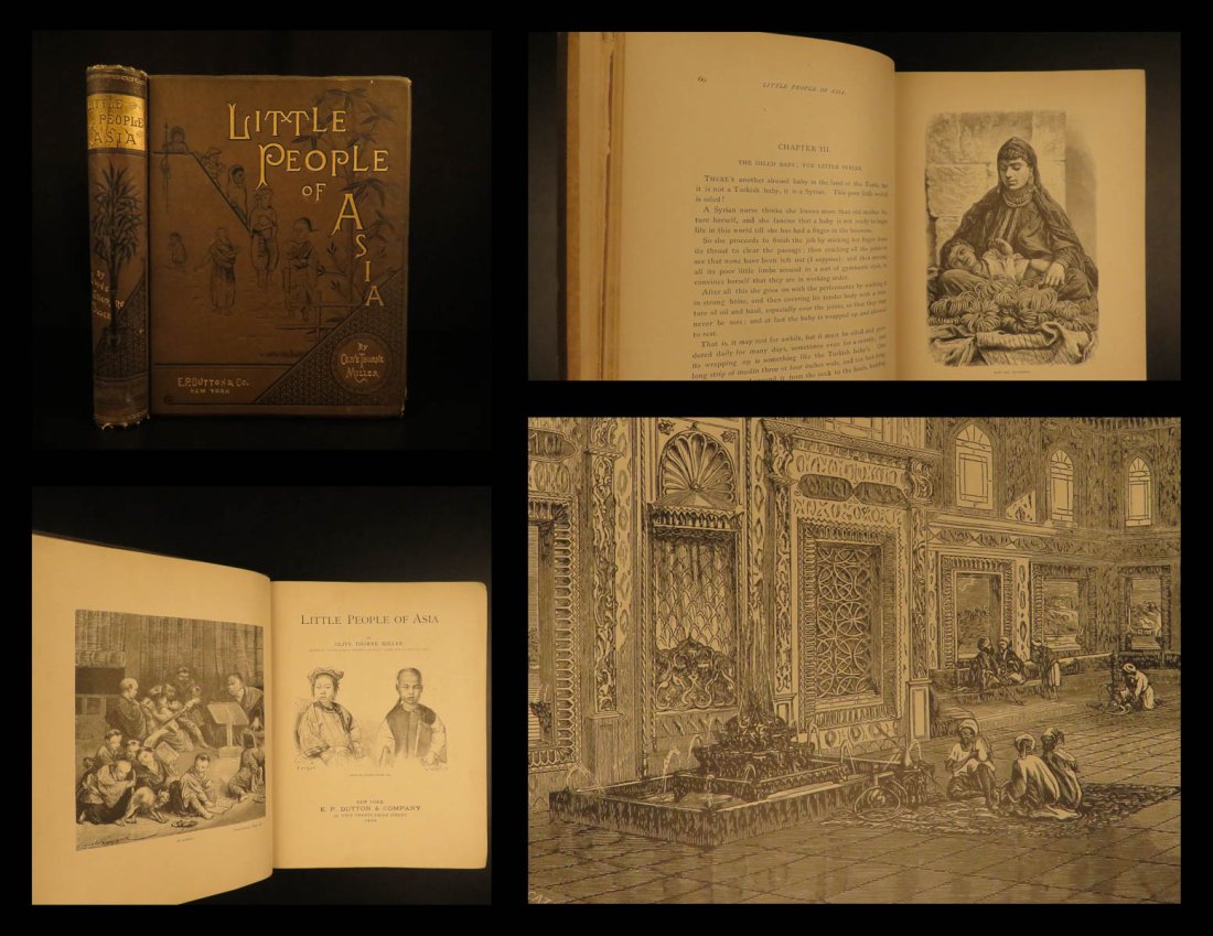 1892 Little People of ASIA China Siberia Siam Japan Turkey Illustrated Miller: 1892 Little People of ASIA China Siberia Siam Japan Turkey Illustrated Miller Olive Millers “Little People of Asia” is a charming late 19th-century history of Asia. While the title would not b
