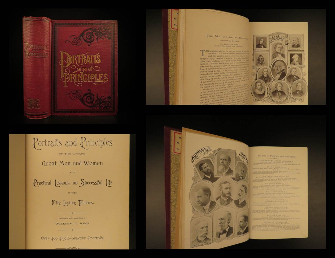 1894 Portraits & Principles 1st Worlds Great Men & Women America Politics King (1 of 10)