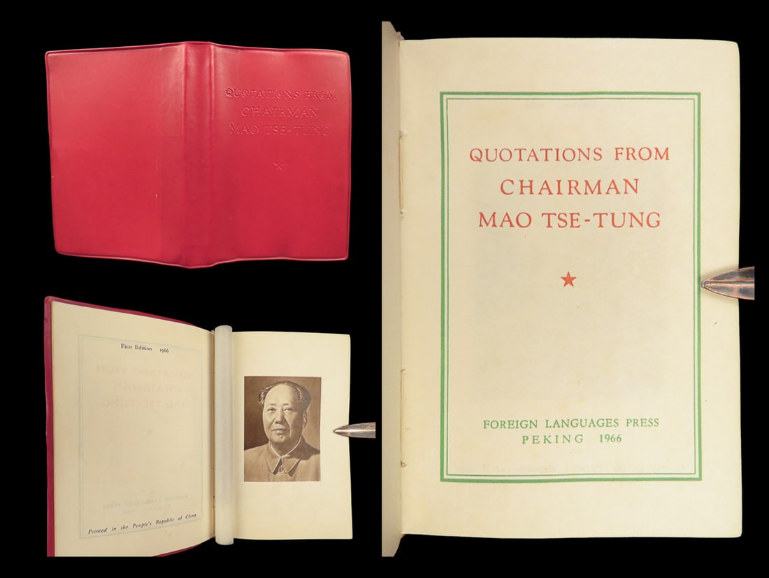 1966 CHINA 1ed English Mao Zedong Little Red Book Communism Tse-tung Quotations (1 of 10)