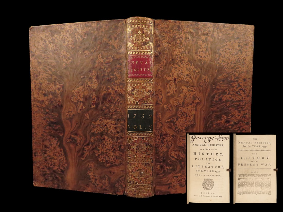 1759 Americana French & Indian War Adam Smith Sentiments Annual Register 1777 (1 of 10)