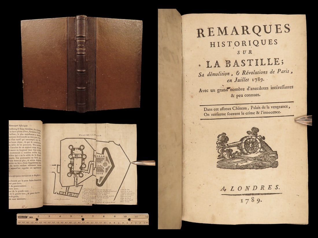 1789 History of the BASTILLE 1ed French Revolution Prison SECRETS Symbolism (1 of 10)