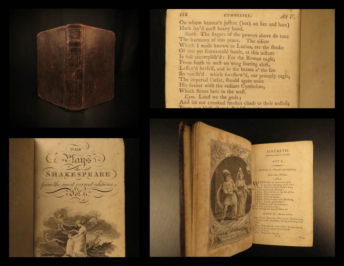 1798 William Shakespeare Macbeth Henry V Much Ado Cymbeline Perth Scotland (1 of 10)