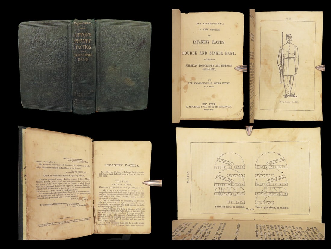 1867 Indian Wars era Infantry Tactics US ARMY Manual Illustrated Emory Upton (1 of 10)