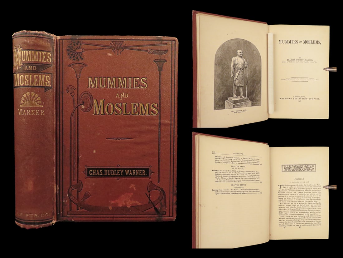 1876 Mummies & Muslims 1ed Voyages in EGYPT Nile River Crocodiles Pyramids Arabs (1 of 10)