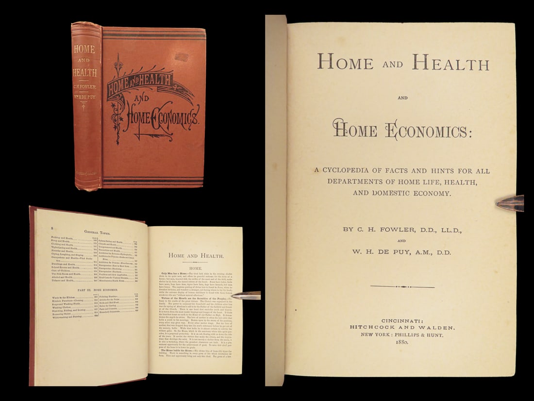 1879 Health and Home Economics Domestic Reference Food Diet House Cleaning Pets (1 of 10)