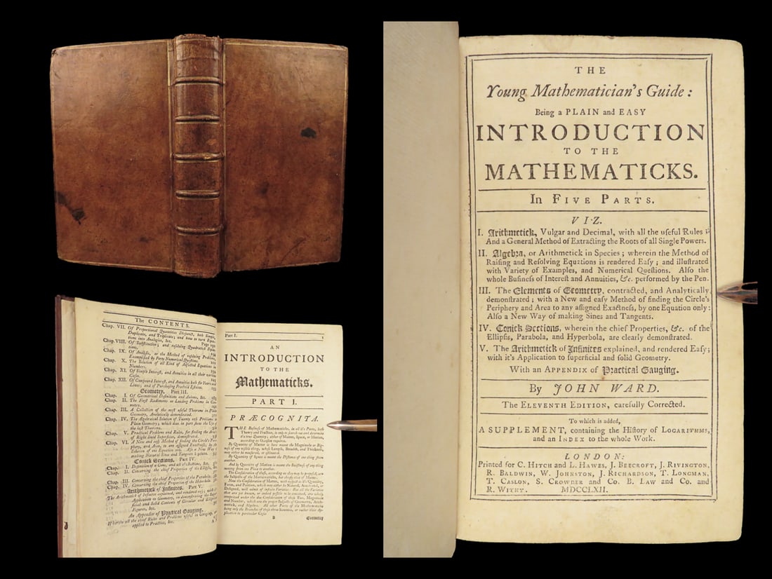 1762 Mathematicians Guide Arithmetic Geometry ALGEBRA John Ward Mathematics (1 of 10)