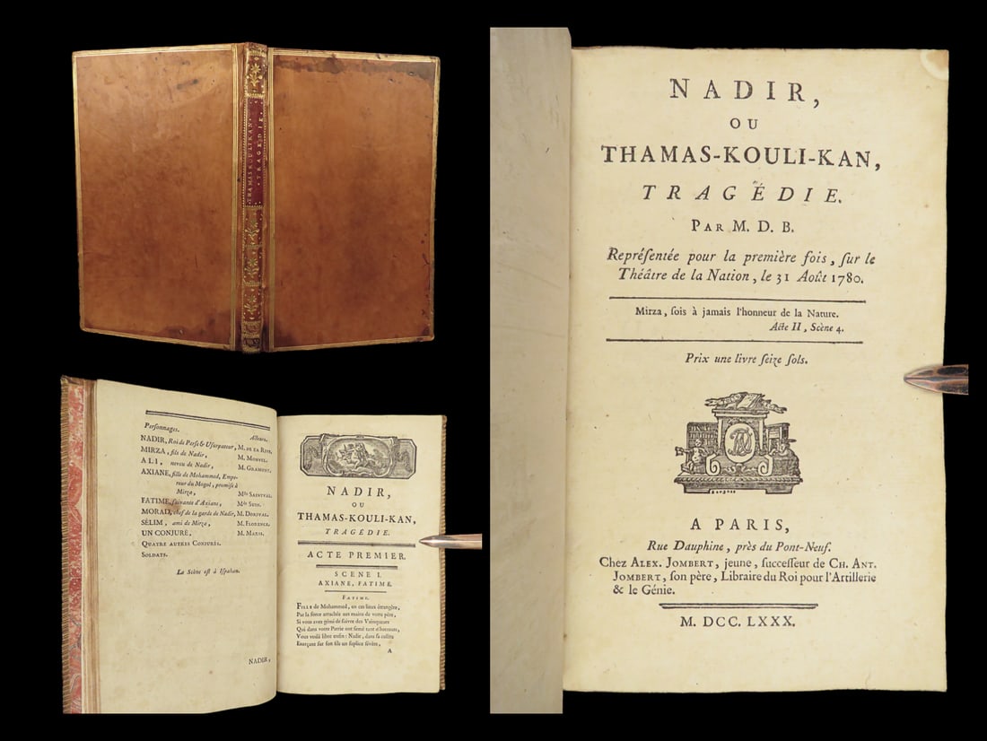 1780 Nader Shah Thomas Kouli-Kan IRAN Persia Mogul Buisson Theater Play RARE: 1780 Nader Shah Thomas Kouli-Kan IRAN Persia Mogul Buisson Theater Play RARE Nader Shah, also known as Thomas Qoli Khan, was an early 18th-century Persian shah known for being one of the most powerful