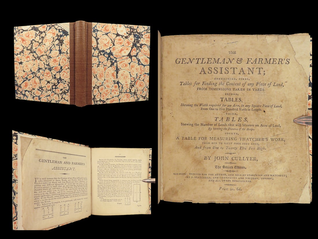1798 FARMING Cullyer SIGNED Gentleman & Farmers Assistant Agriculture SURVEYING (1 of 10)