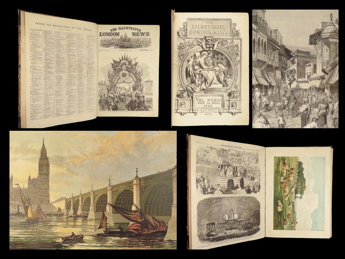 1858 HUGE Illustrated London News China OPIUM Buddhist SIKH Temples Louisiana: 1858 HUGE Illustrated London News China OPIUM Buddhist SIKH Temples Louisiana A rare, mid-19th-century issue of The Illustrated London News – an enormous tome! This series of issues from the 1858 ed