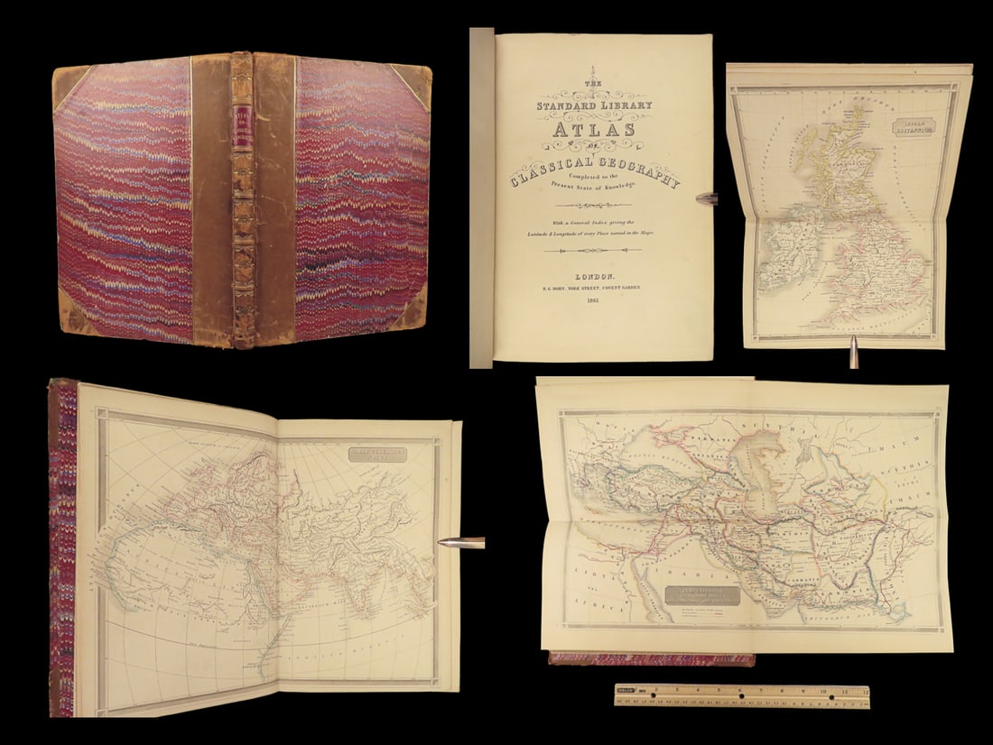 1861 Ancient World ATLAS Caledonia Peloponnesus Alexander the Great 22 MAPS Bohn (1 of 10)