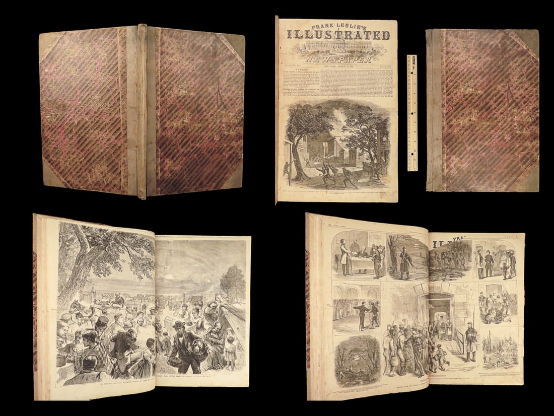 1861 INCREDIBLE Civil War Magazines 1st ed Battle of Balls Bluff Harpers Weekly: 1861 INCREDIBLE Civil War Magazines 1st ed Battle of Balls Bluff Harpers Weekly A rare collection of 19th-century newspapers from Frank Leslies Illustrated Newspaper. The issues found in this collecti