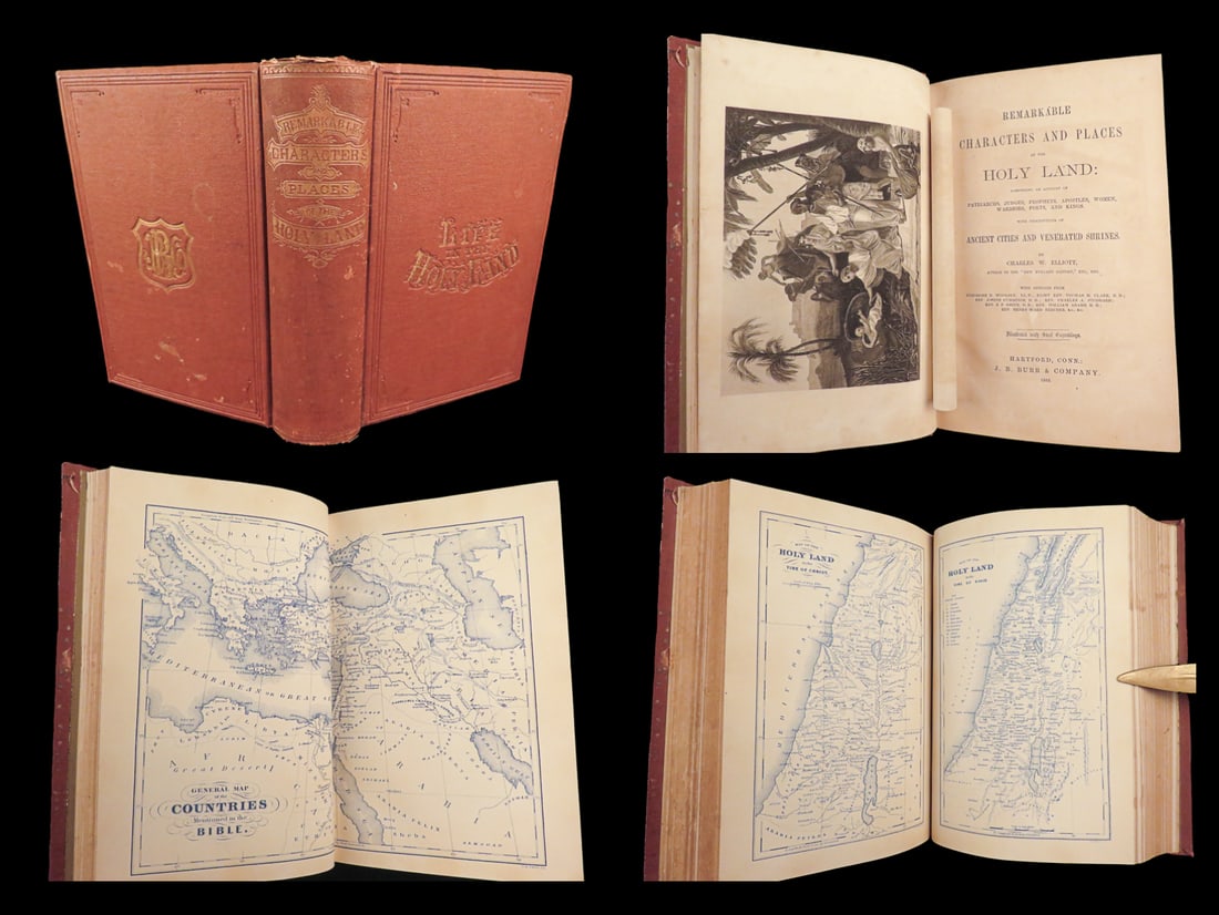 1868 HOLY LAND Old Testament Bible Geography MAPS Illustrated Jerusalem Moses (1 of 10)