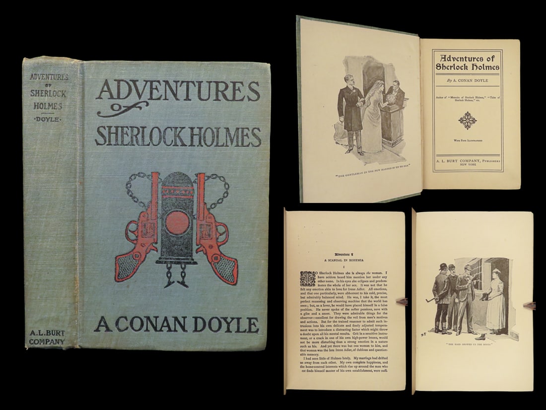 1892 Sherlock Holmes Adventures Arthur Conan Doyle Illustrated Mystery Crime (1 of 10)