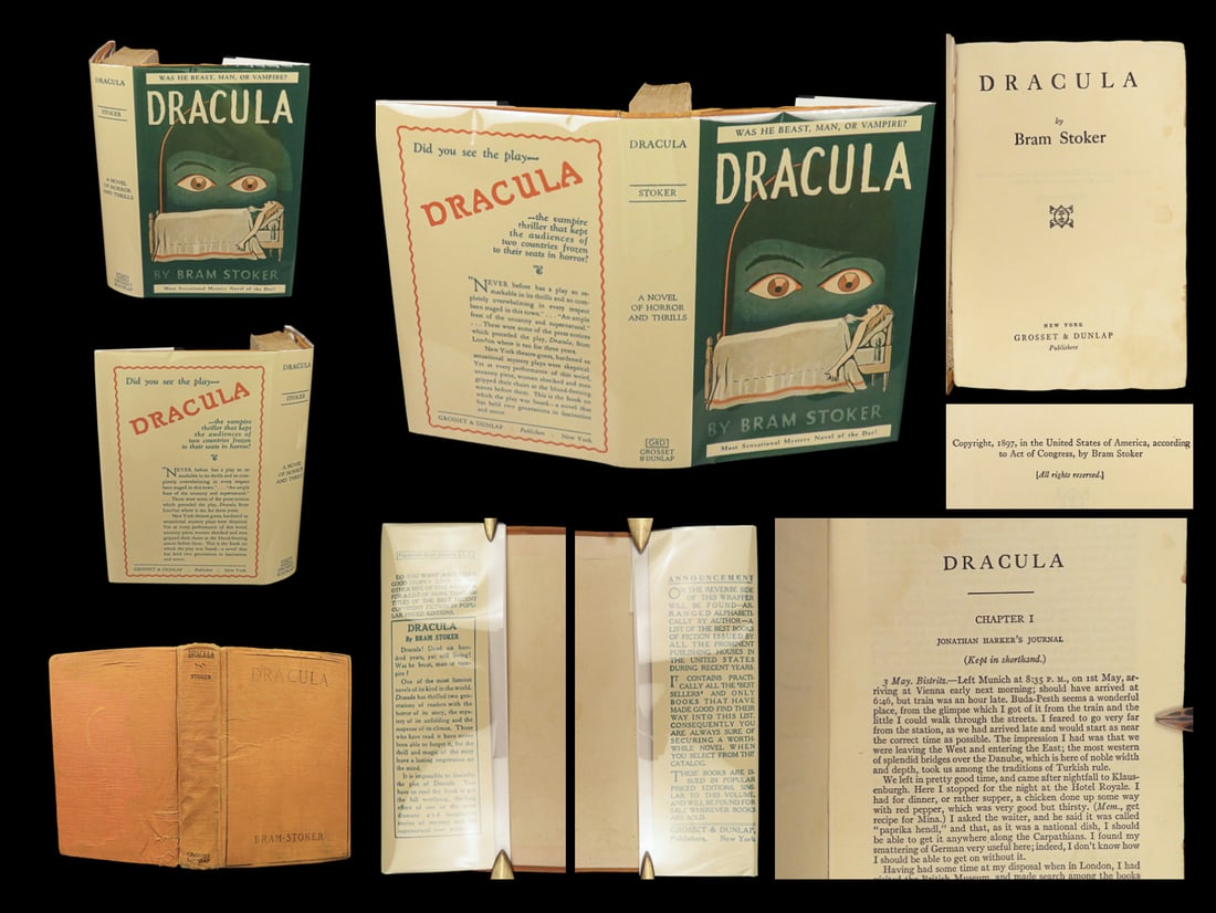 1897 DRACULA Bram Stoker Horror Gothic Occult Transylvania Vampires RARE (1 of 10)