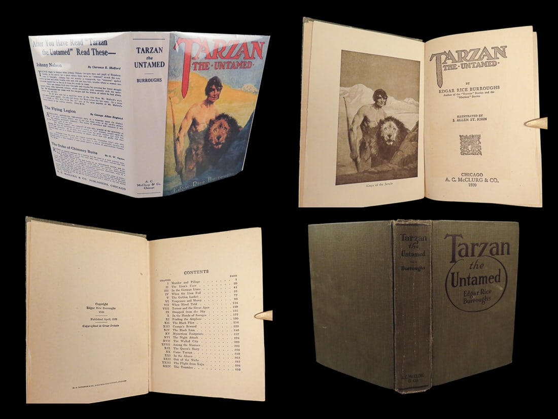 1920 TARZAN the Untamed 1st/1st JANE MURDERED World War I German Soldiers Africa: 1920 TARZAN the Untamed 1st/1st JANE MURDERED World War I German Soldiers Africa “For myself, I always assume that a lion is ferocious, and so I am never caught off my guard.” ? Edgar Rice Bur
