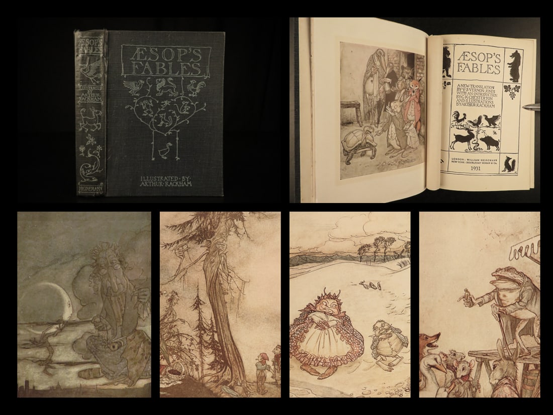 1931 Aesop Fables Illustrated by Arthur Rackham Esoteric Fairy Tales Chesterton (1 of 20)