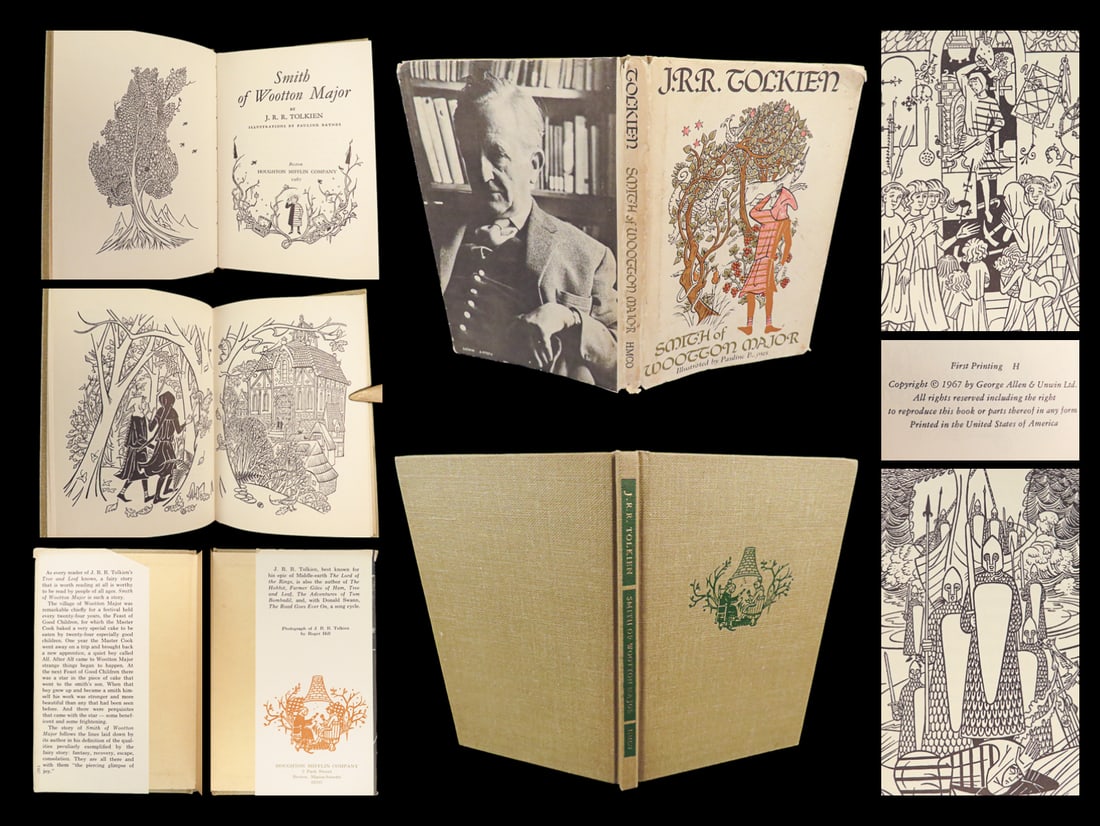 1967 J.R.R. TOLKIEN 1st ed Smith of Wootton Major Faery Childrens Fantasy LOTR: 1967 J.R.R. TOLKIEN 1st ed Smith of Wootton Major Faery Childrens Fantasy LOTR “Smith of Wootton Major” is a novella penned by the beloved, J.R.R. Tolkien with illustrations by Pauline Baynes.