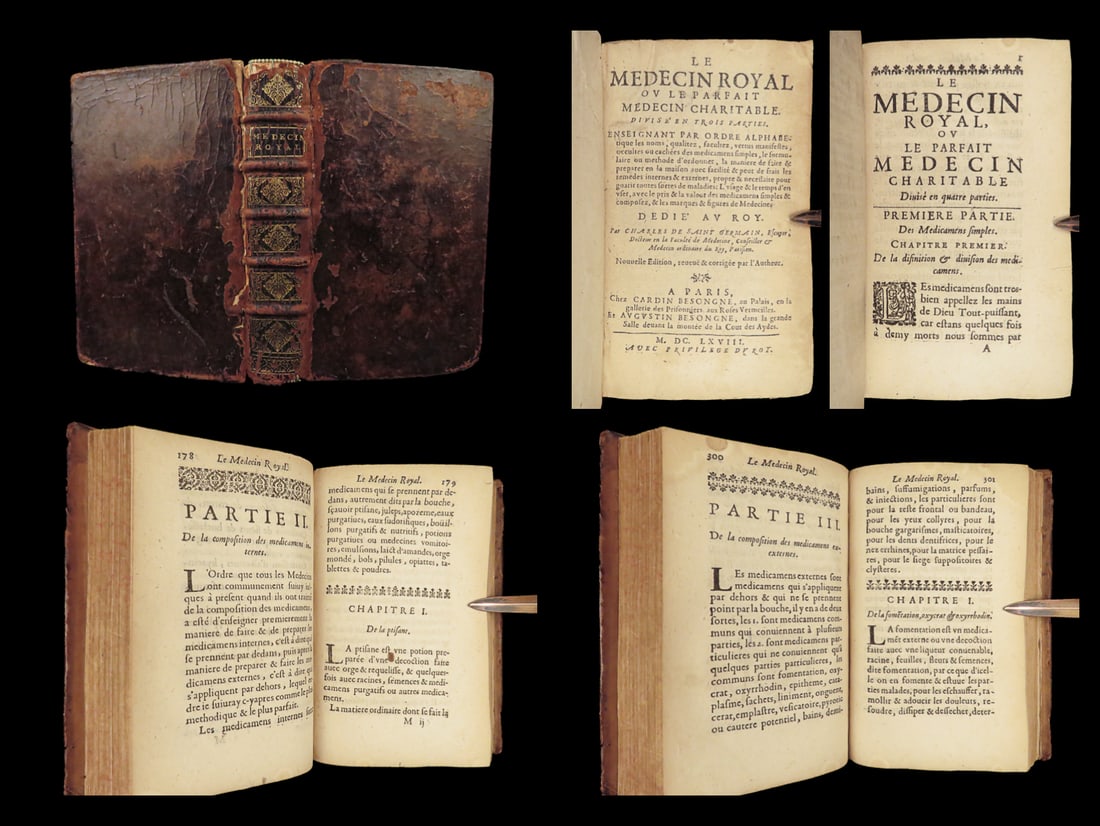 1668 Royal Medicine & Surgery Chirurgie Cures Pharmacopoeia de Saint-Germain (1 of 10)