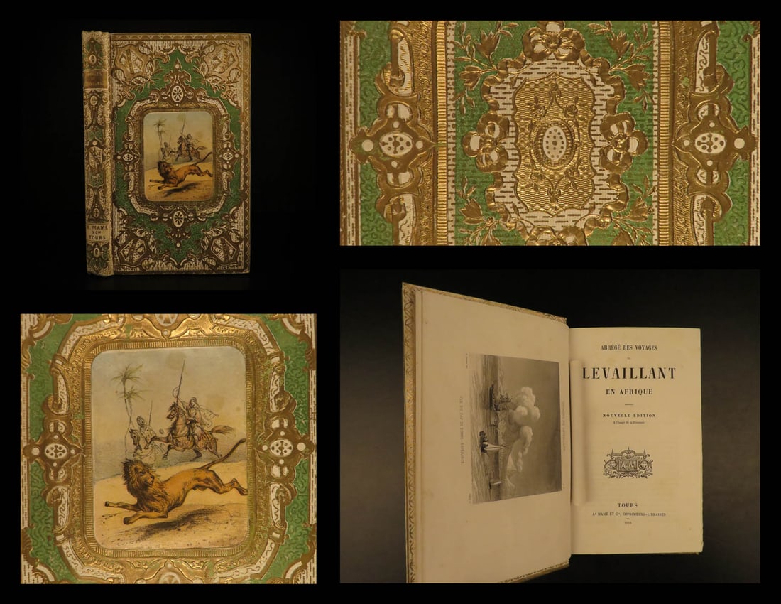 1855 Vaillant Africa Voyages Hottentot Ethnology Zoology Giraffes FINE BINDING (1 of 18)