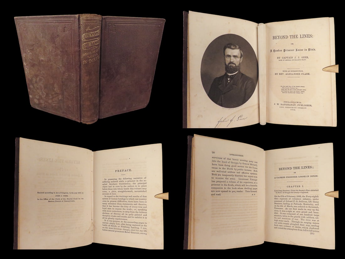 1864 Confederate Civil War Beyond the Lines Geer Union Prison Slavery Racism (1 of 10)