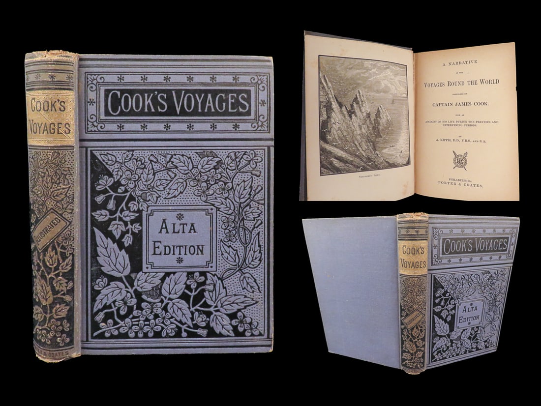 1880 Captain James Cook Voyages Hawaii Pacific Australia Kippis South Sea Navy (1 of 10)
