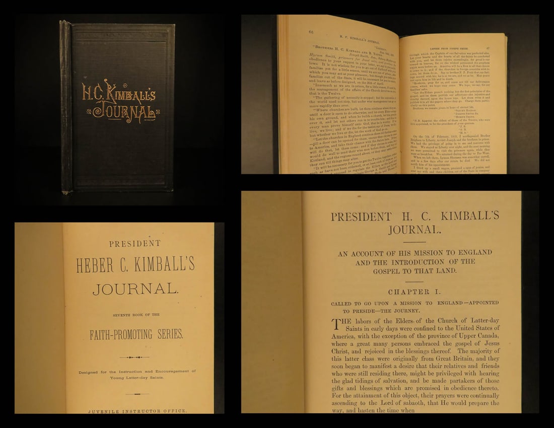 1882 MORMON Journal of Heber Kimball Missionary LDS Joseph Smith Nauvoo Demons (1 of 17)