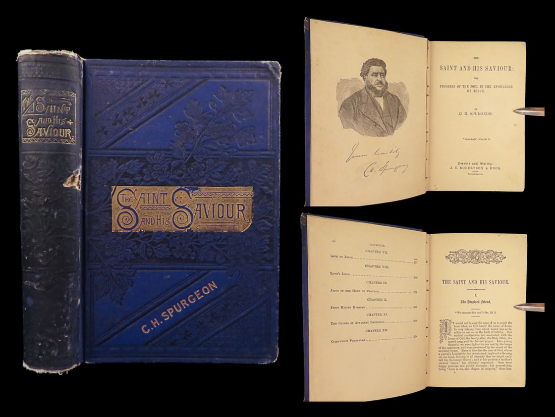 1883 Charles SPURGEON Saint and His Saviour Puritan Baptist Bible Devotional (1 of 10)
