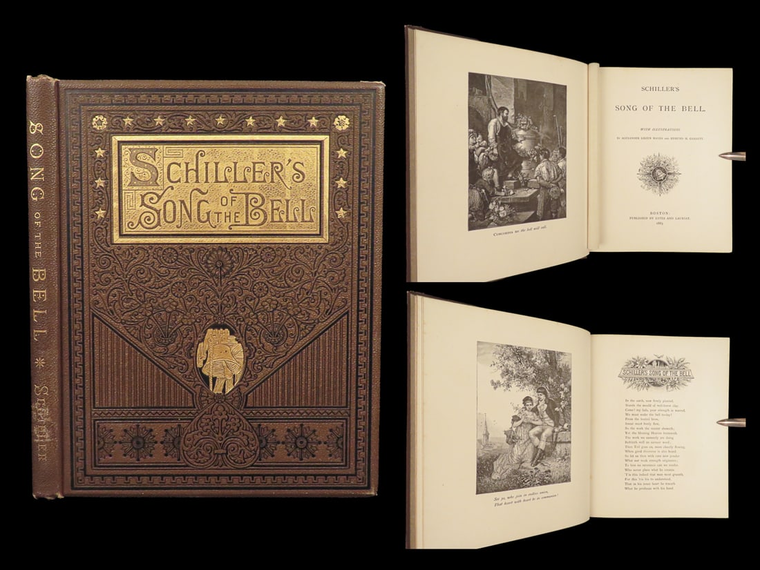 1883 BEAUTIFUL Schiller Song of the Bell Mayer & Garrett ART Lied von der Glocke: 1883 BEAUTIFUL Schiller Song of the Bell Mayer & Garrett ART Lied von der Glocke “The voice of the majority is no proof of justice.” – Schiller, Maria Stuart Friedrich Schiller was a promine