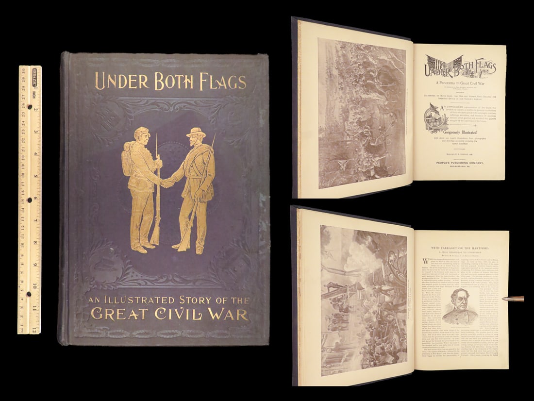 1896 Civil War 1ed Under Both Flags Photography Gettysburg Antietam Vicker (1 of 10)